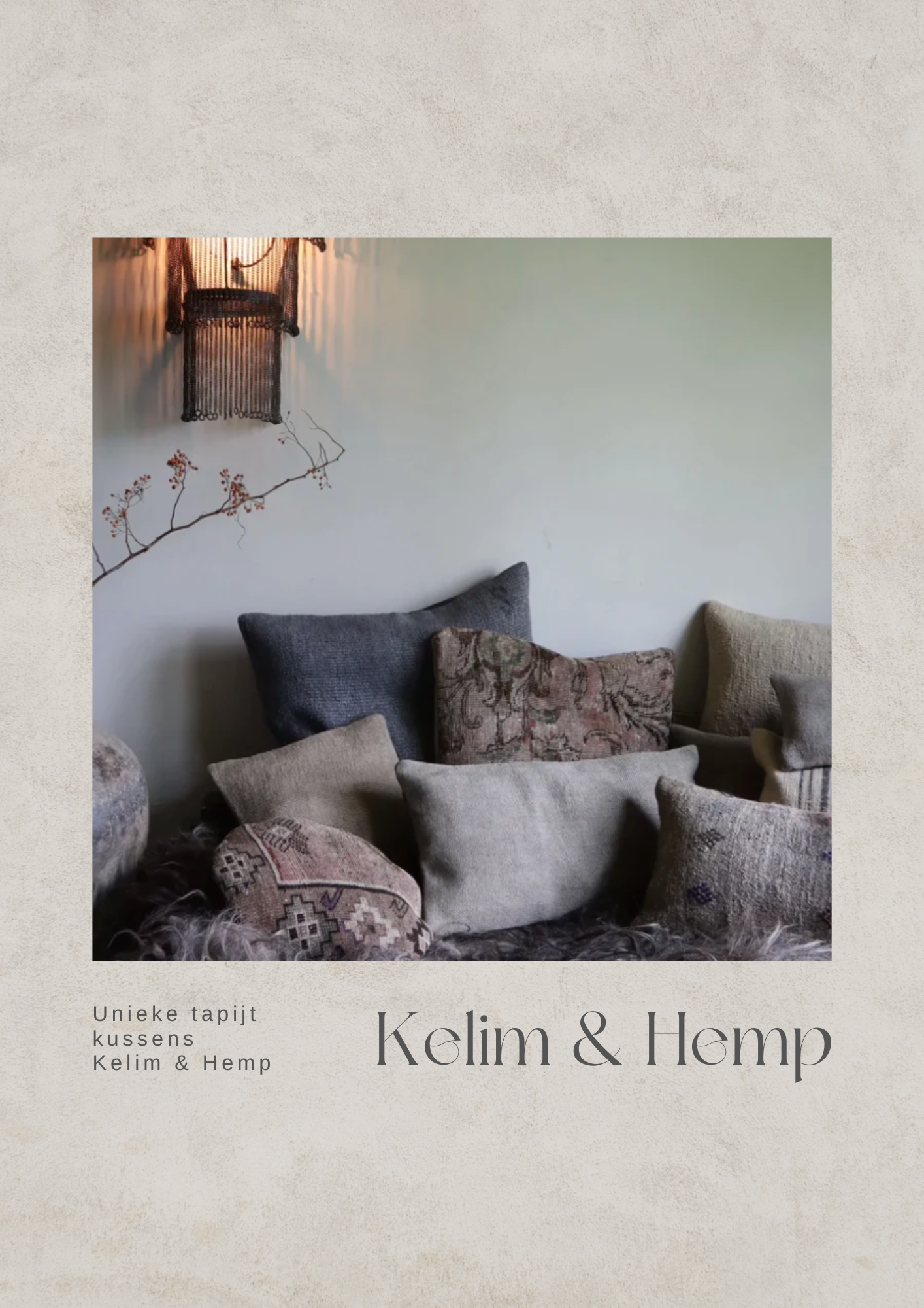 Kelim / Hennep kussens