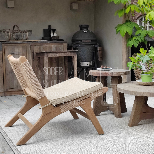 Outdoor chair aluminum rope