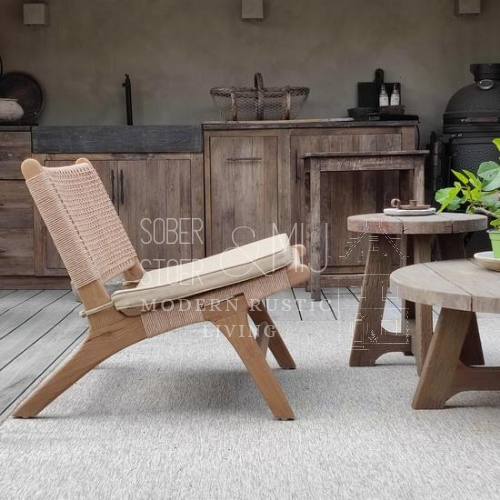 Outdoor chair aluminum rope