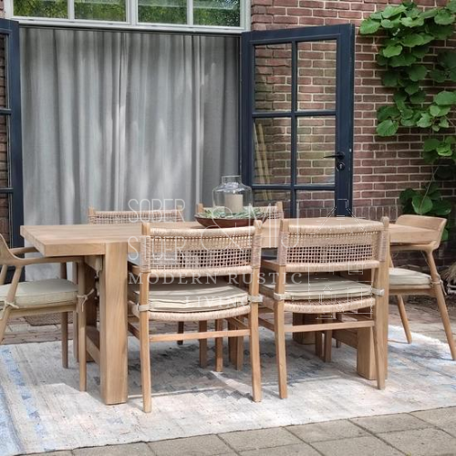Outdoor chair aluminum rope