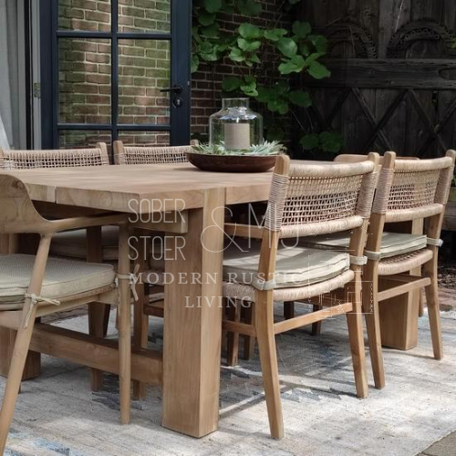Outdoor chair aluminum rope