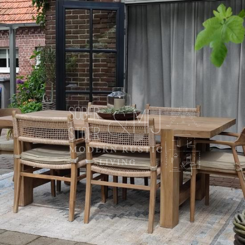 Outdoor chair aluminum rope