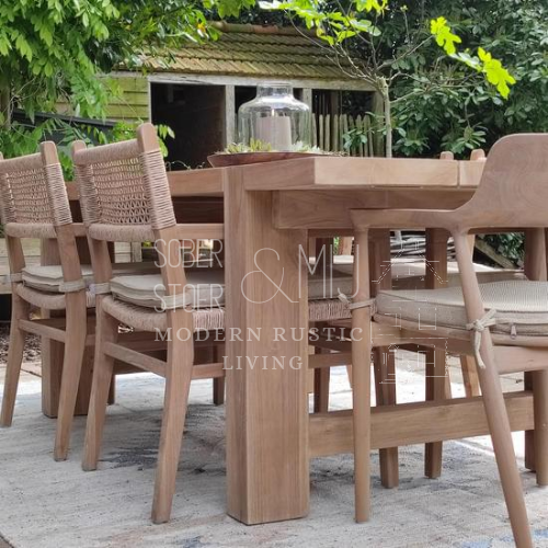Outdoor chair aluminum rope