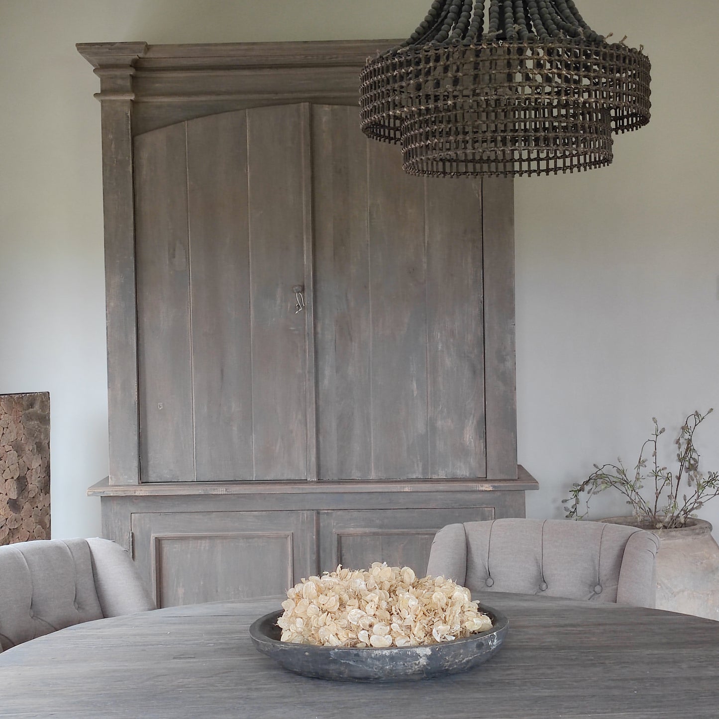 Tweedeurs vintage grey kast