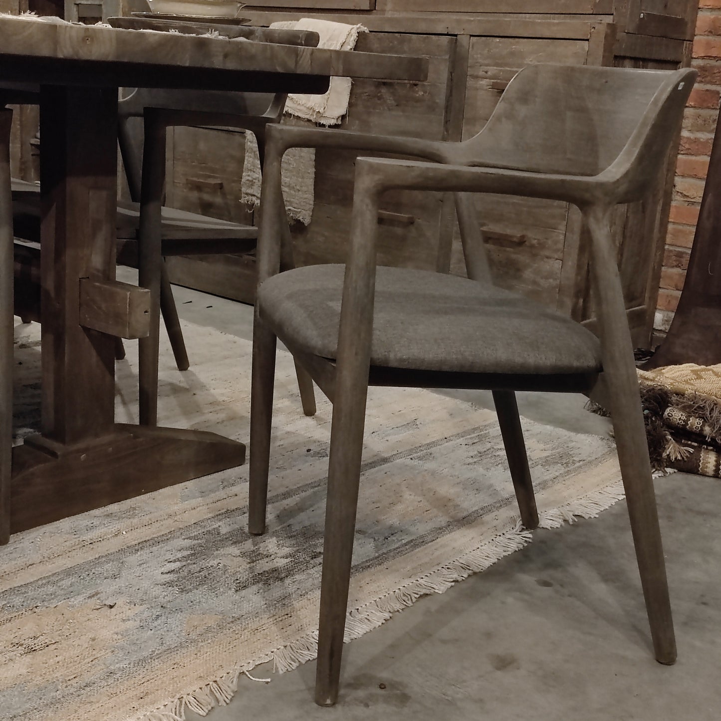 Beautiful antique chair with armrest