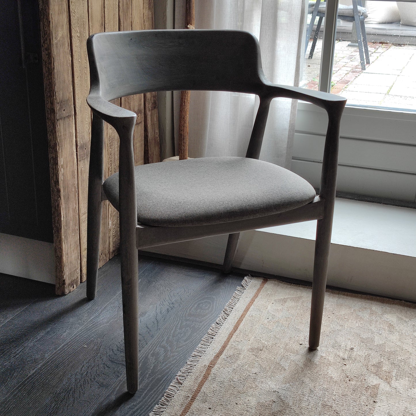 Beautiful antique chair with armrest