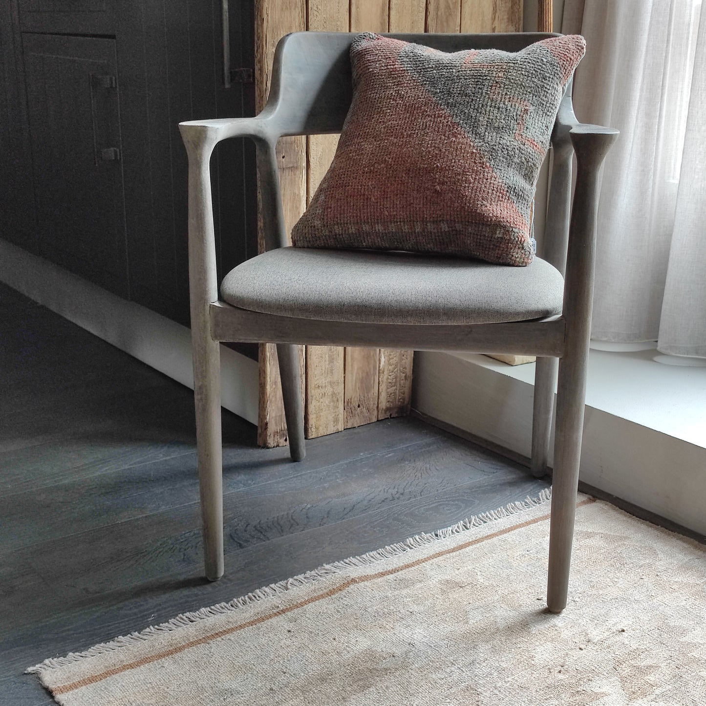 Beautiful antique chair with armrest