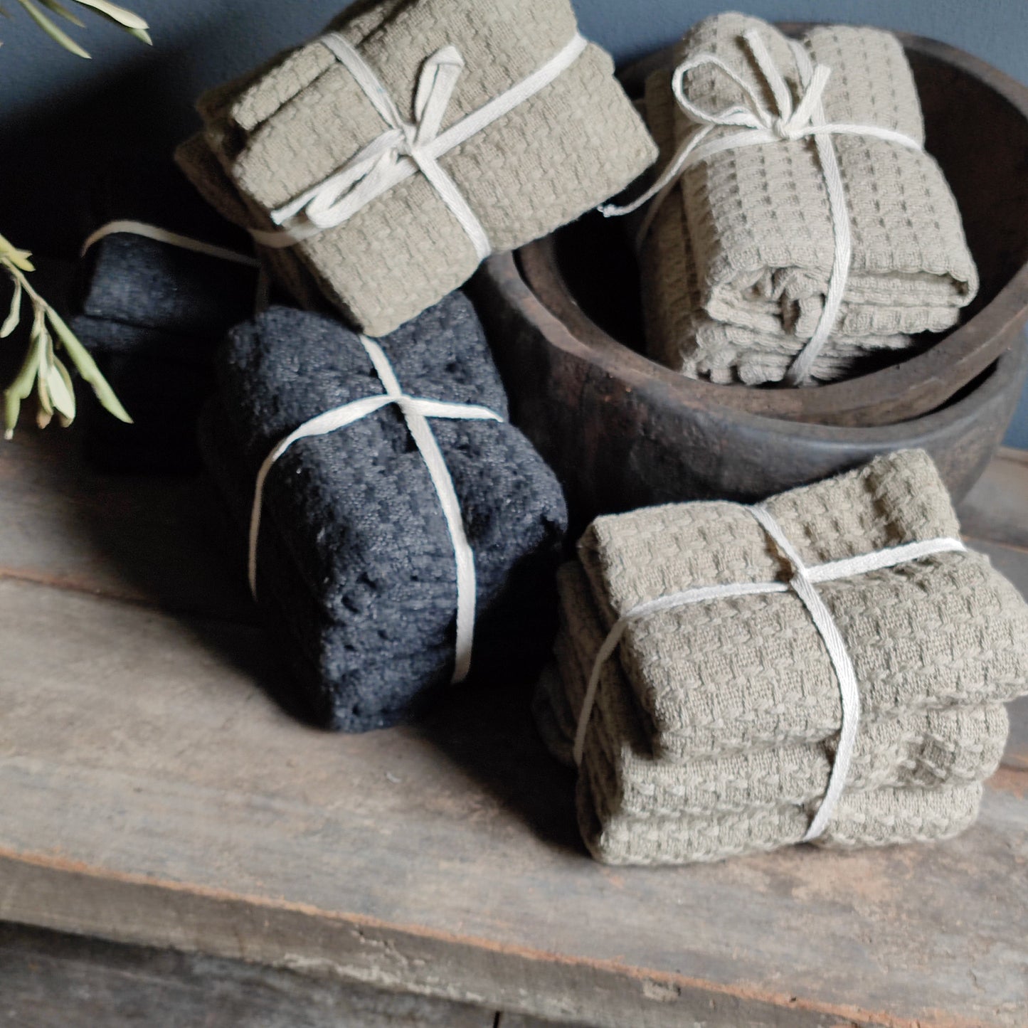 Keukendoek moody black set van 3