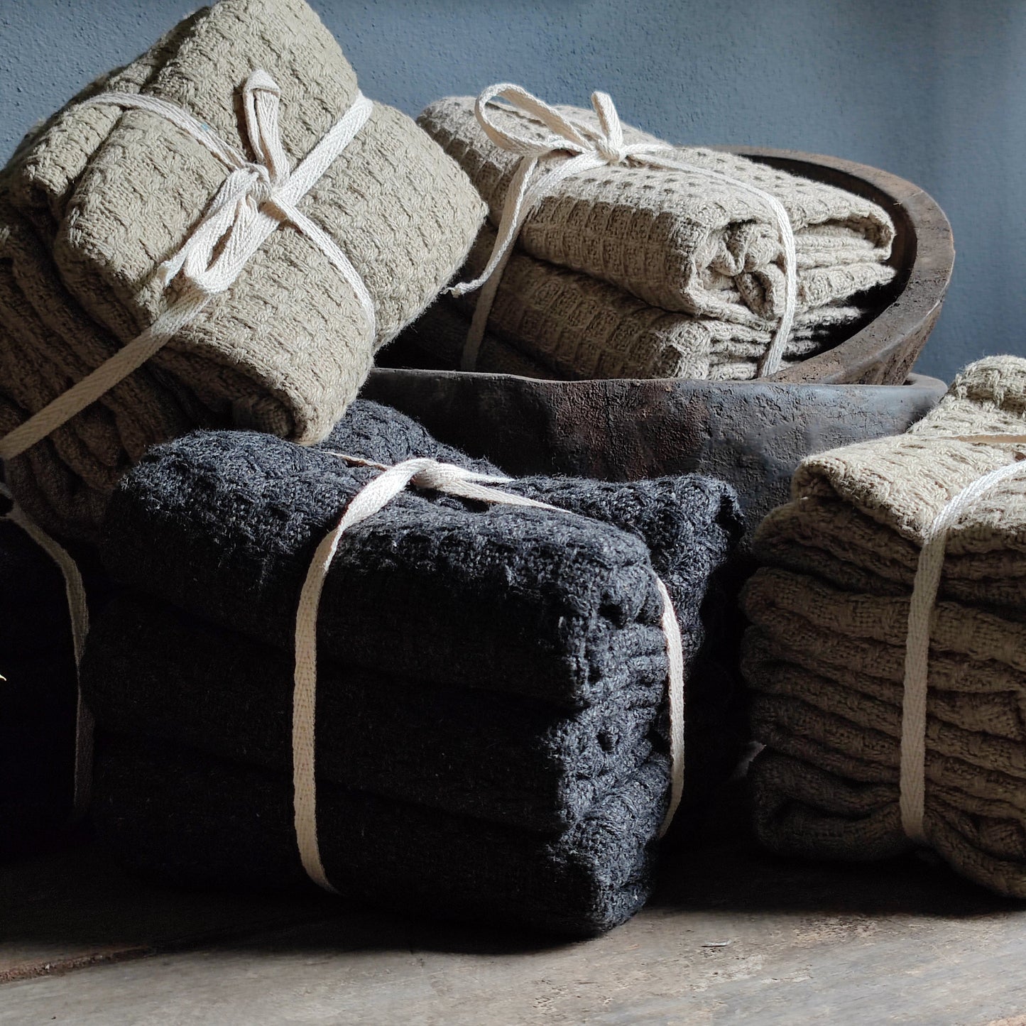 Keukendoek moody black set van 3
