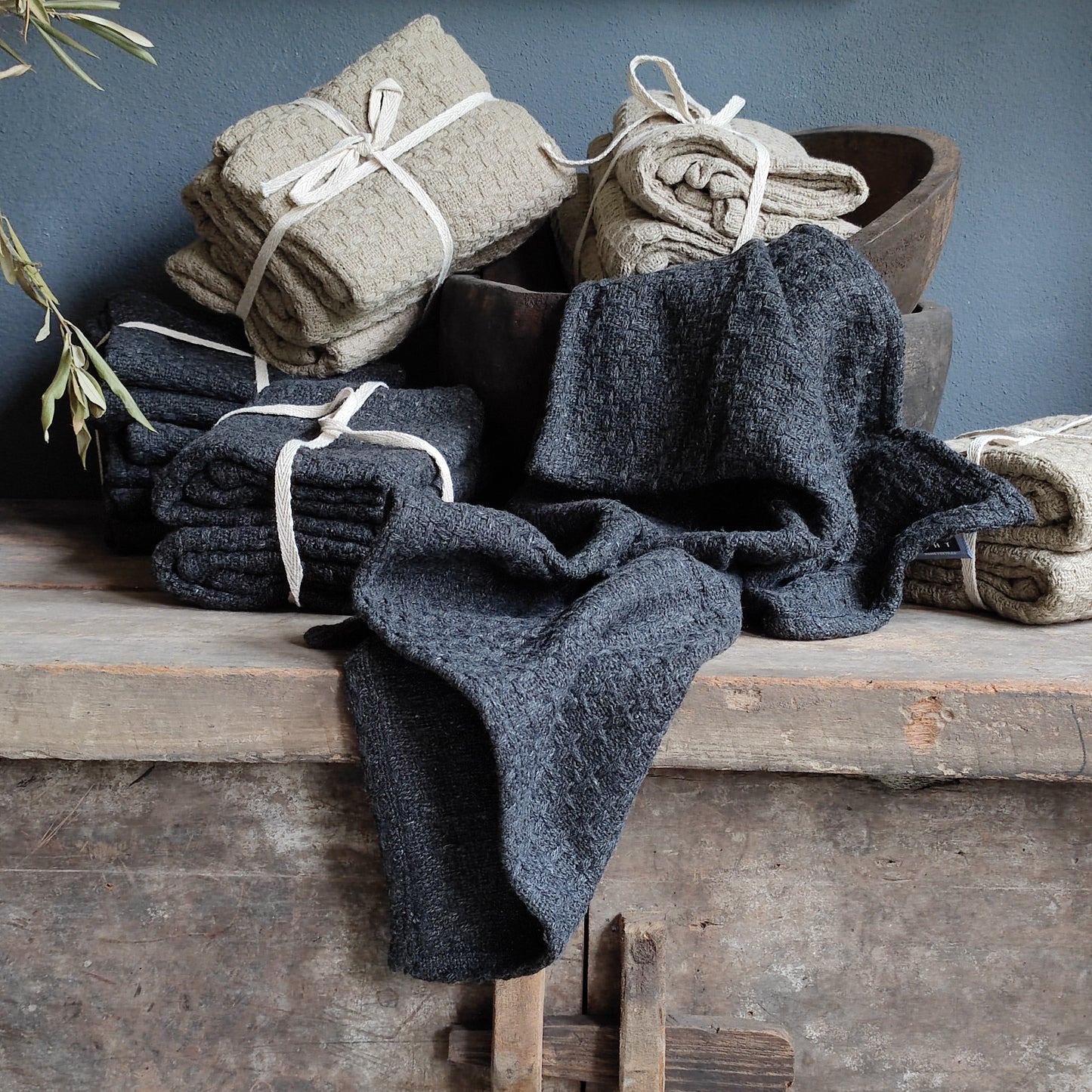 Keukendoek moody black set van 3