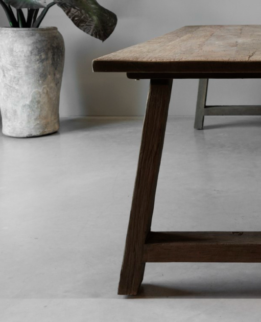 Rustic eettafel A poot in meerdere maten 180 cm | 200 cm |220cm |240 cm
