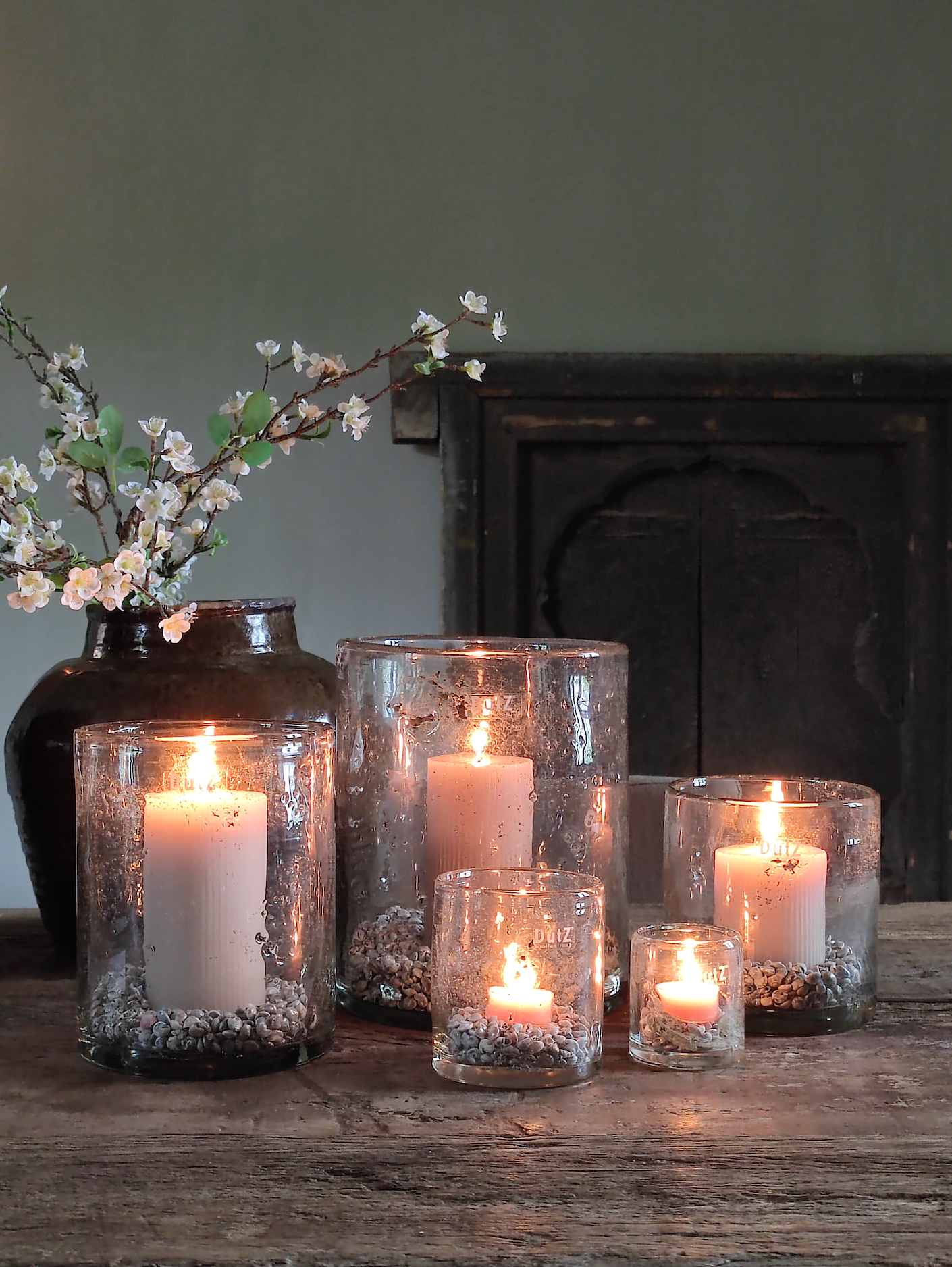 DUTZ wind light votive with metal chips 7 cm