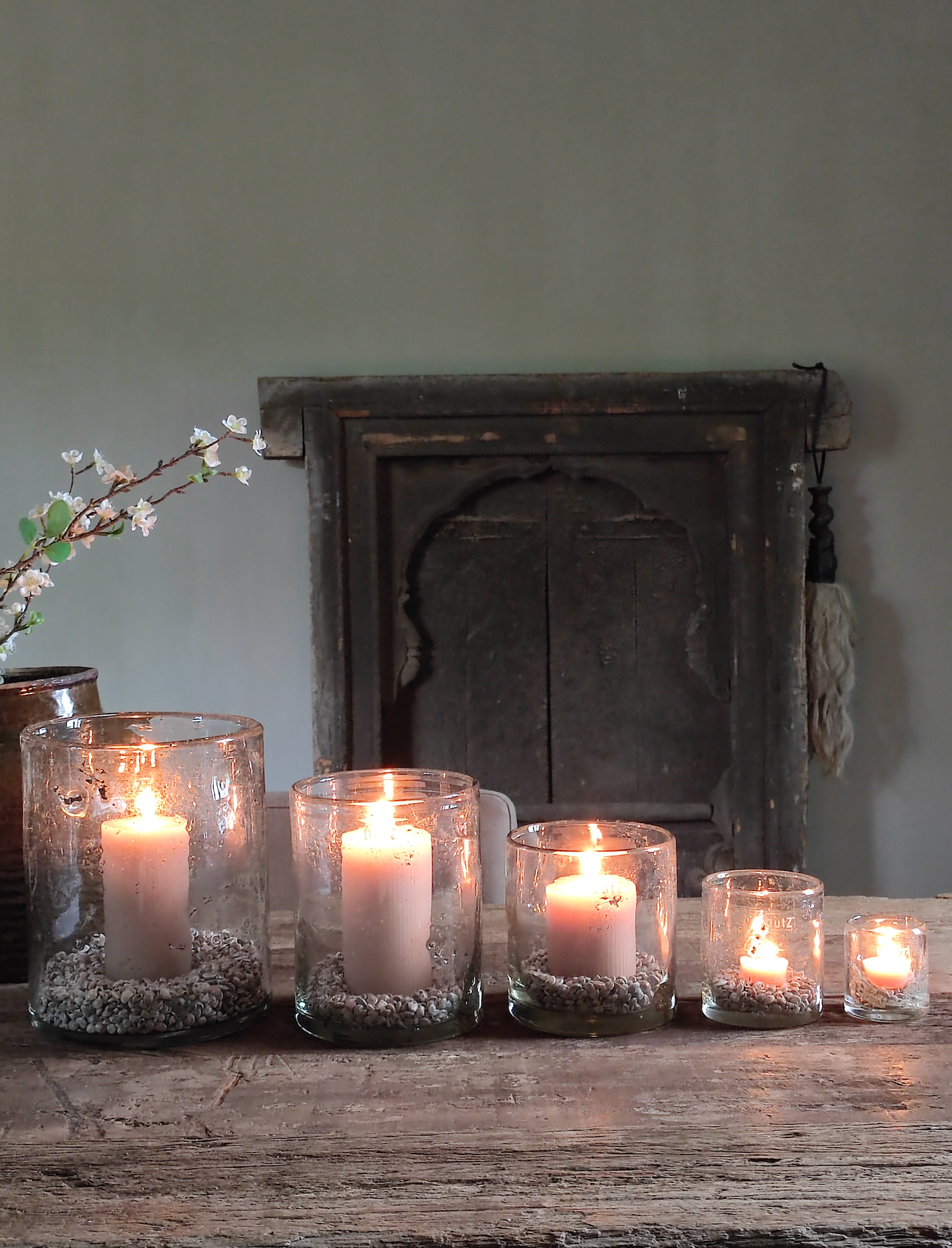 DUTZ wind light votive with metal chips 7 cm