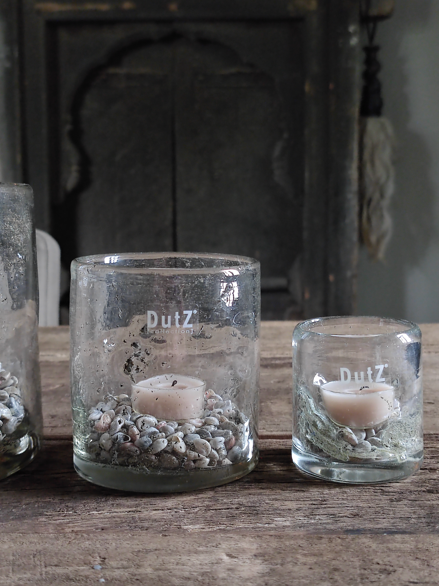 DUTZ wind light votive with metal chips 7 cm