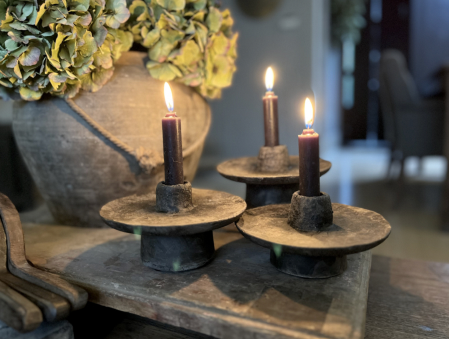 Concrete bowl candle PMR 12 cm