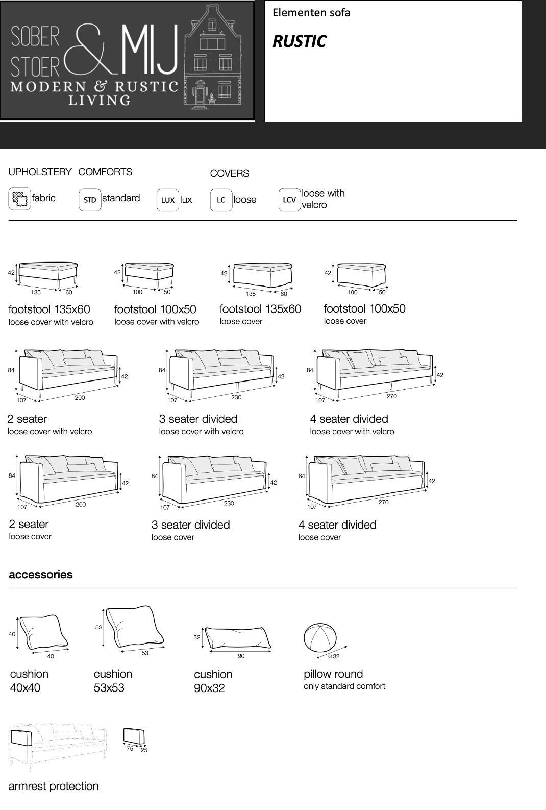 Sofa RUSTIC