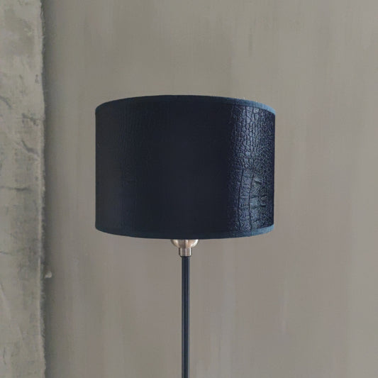 Lampen kap croco zwart 20 cm