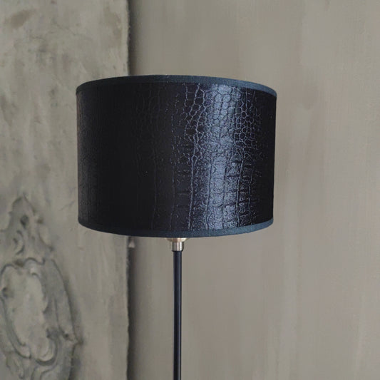 Lampen kap croco zwart 20 cm