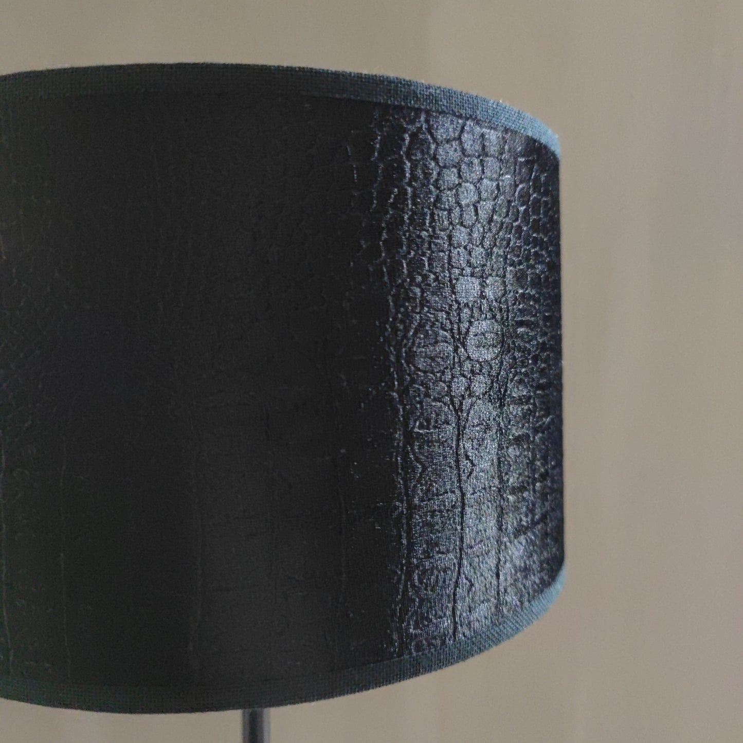 Lampen kap croco zwart 20 cm