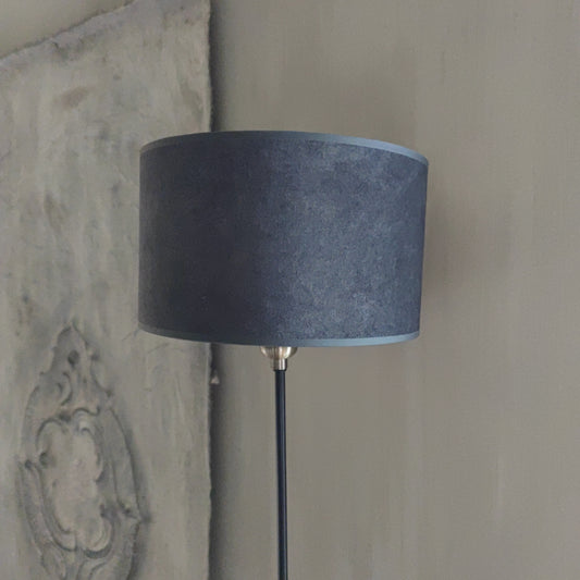Lampen kap velours donker grijs 25 cm