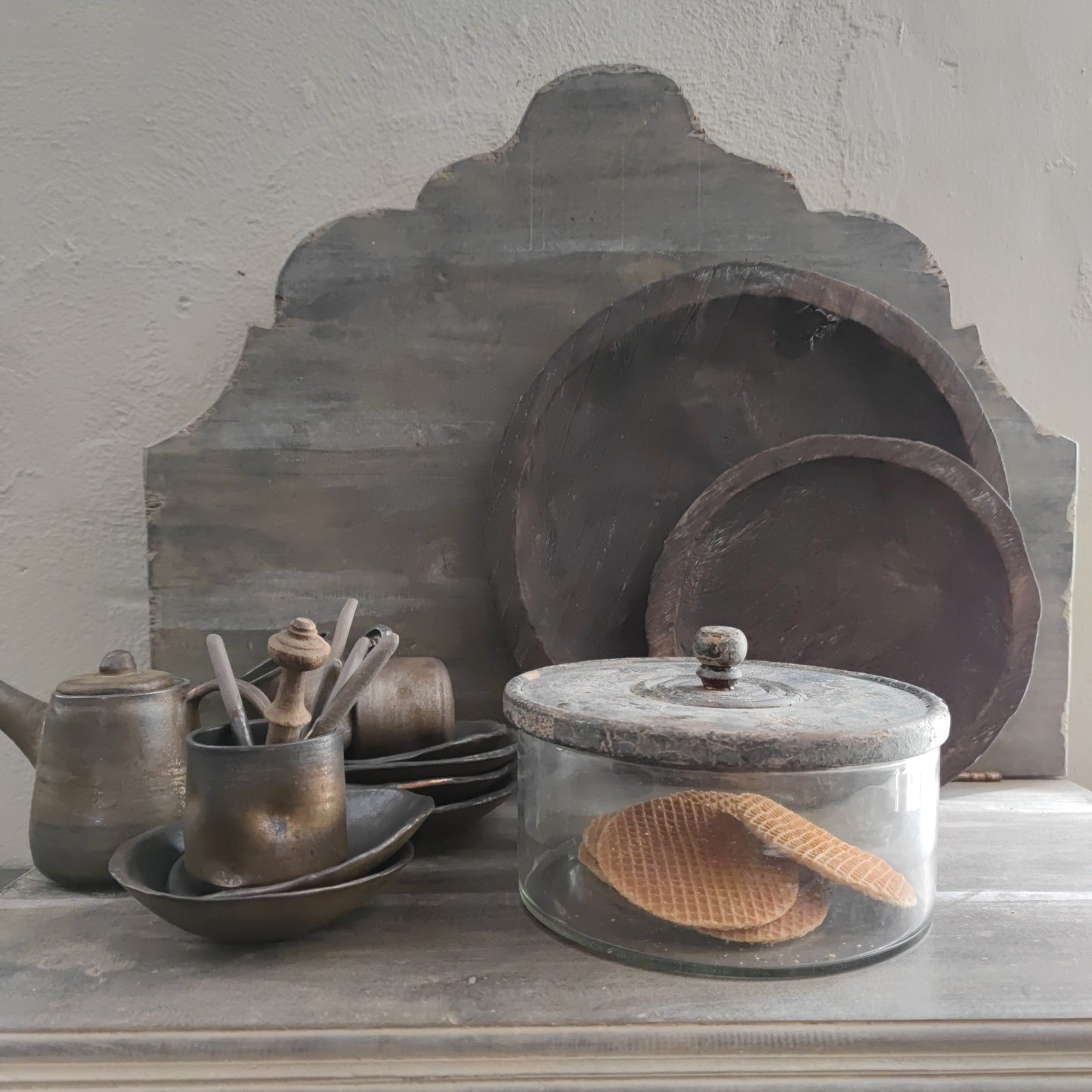 Glass cookie jar (smooth)