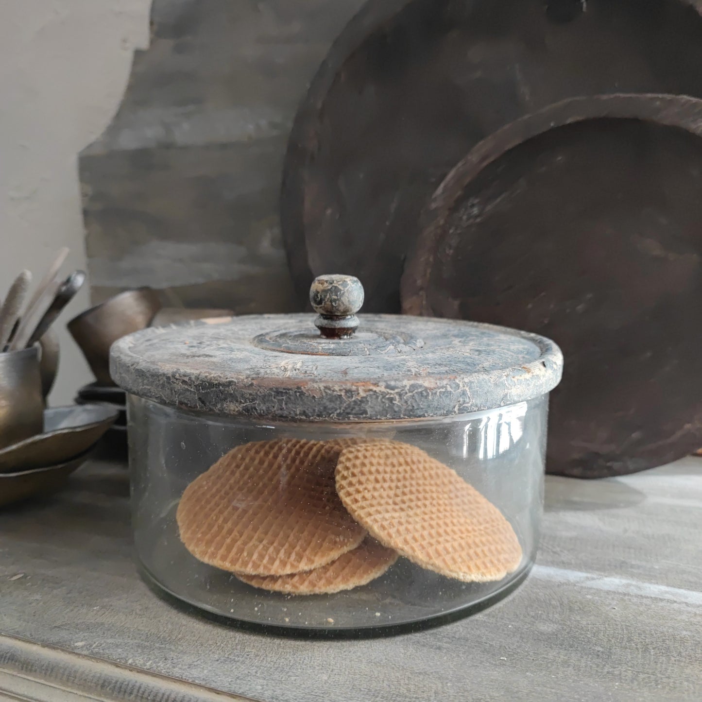 Glass cookie jar (smooth)