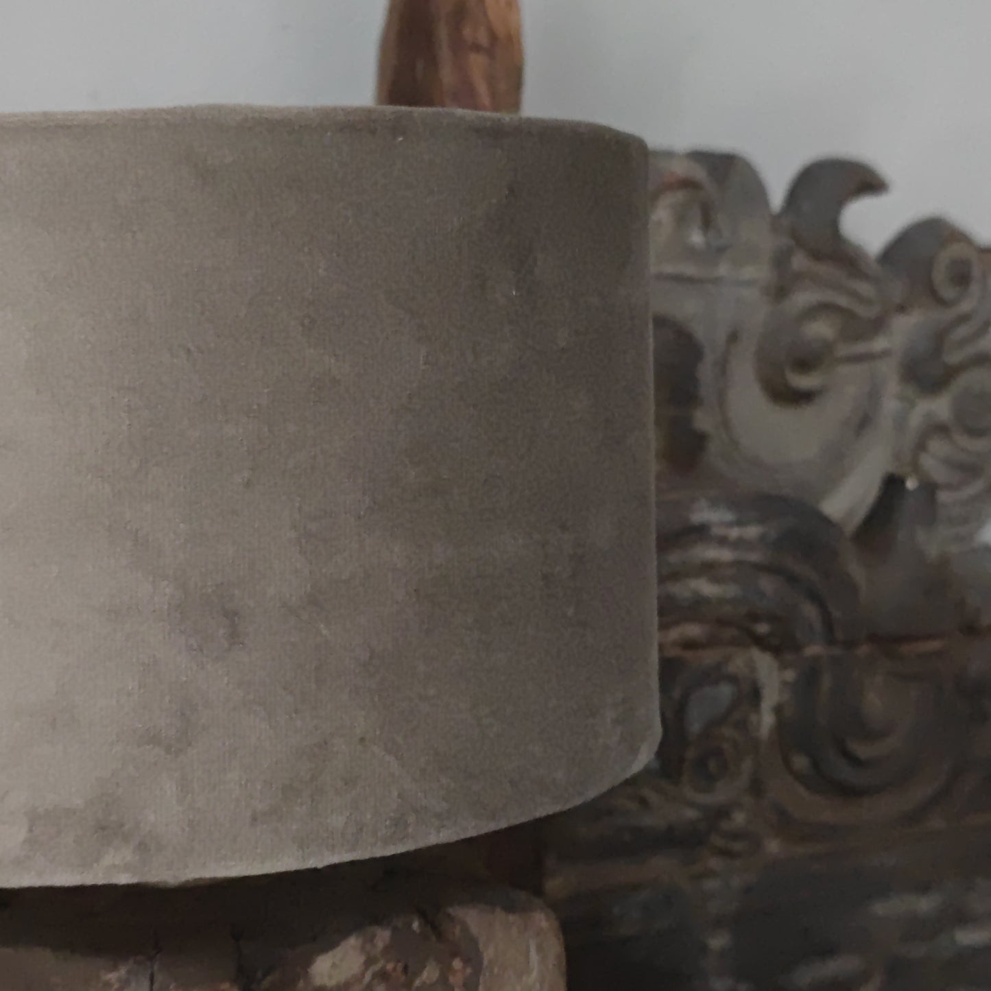 Lampenkap fluweel taupe Aura Peeperkorn 20 cm