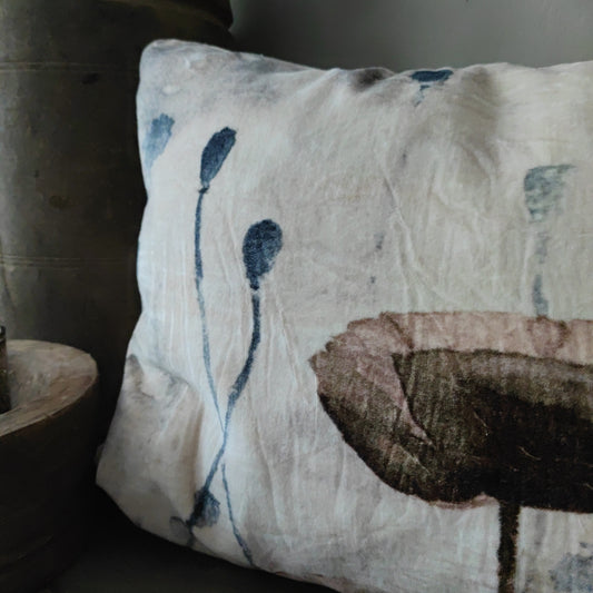 Kussen velours flower 60 x 40