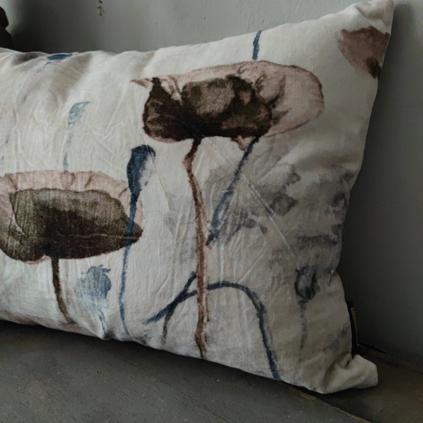 Kussen velours flower 60 x 40