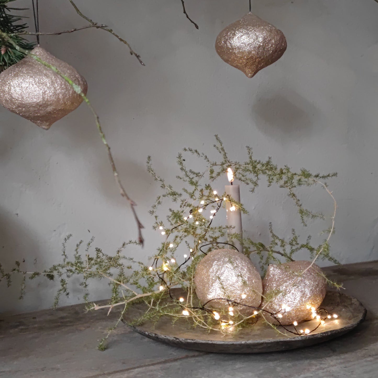 Kerstbal hanger druppel champagne