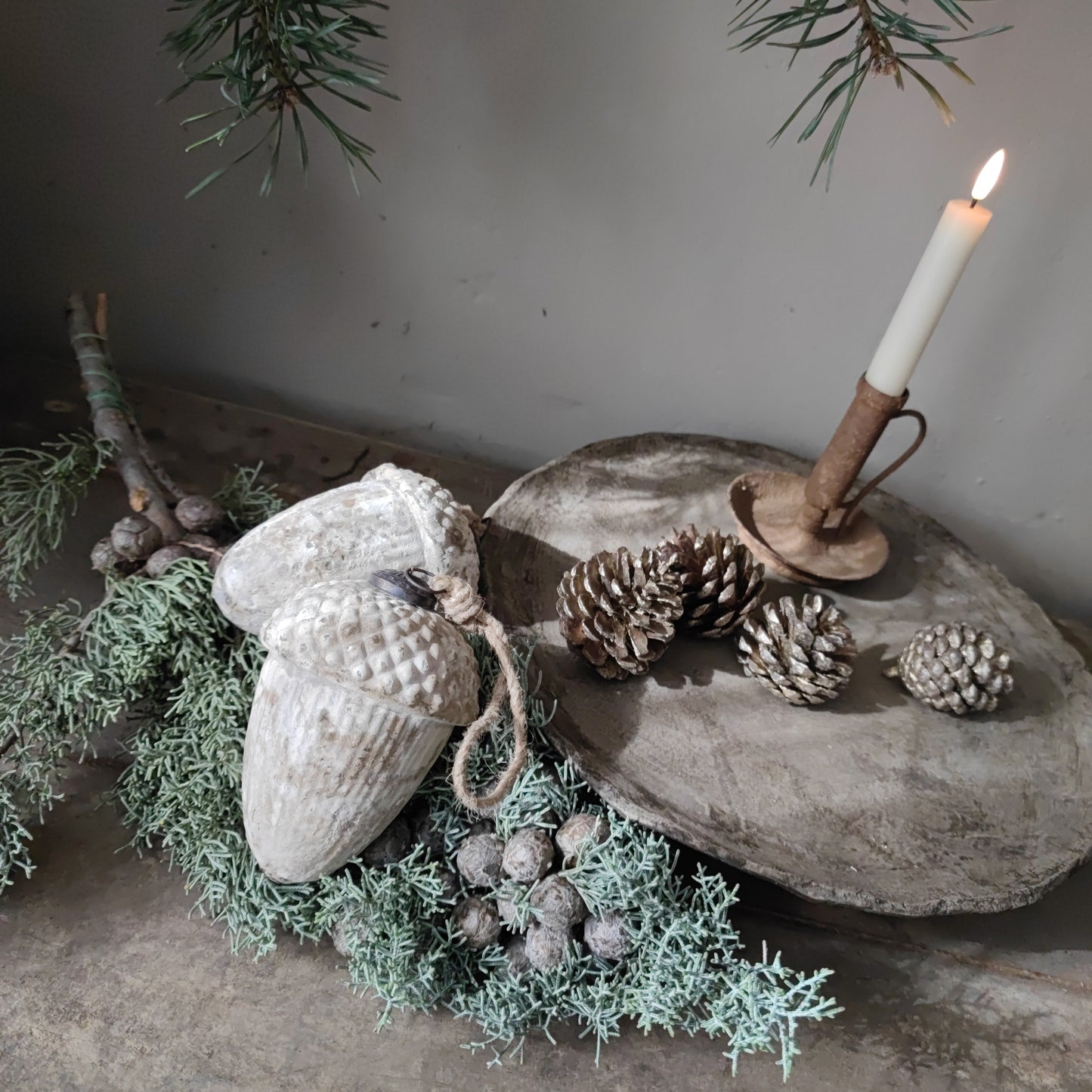 Kerstbal/ ornament denne appel rustic