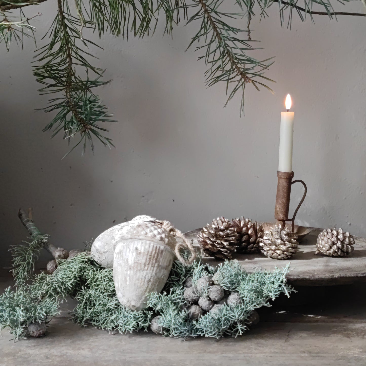 Kerstbal/ ornament denne appel rustic