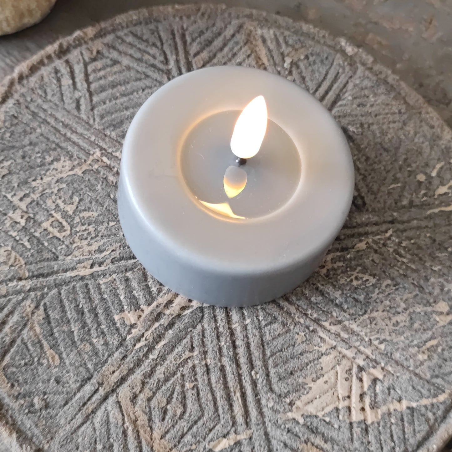 Wax Led groß Waxine 2 Stück GRAU