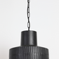 Mat zwarte metalen hanglamp 30 cm