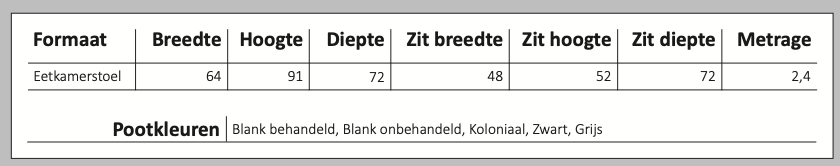 Bocx eetkamerstoel Athene