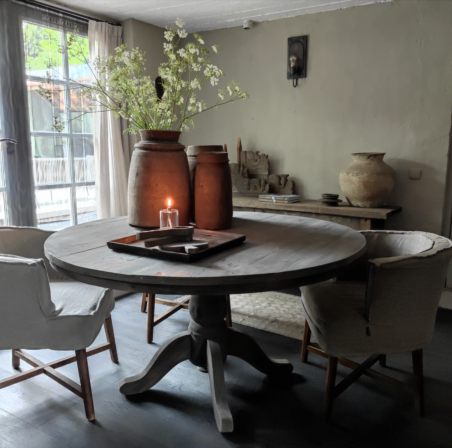 Ronde tafel Aura Peeperkorn diameter 145 cm OP BESTELLING