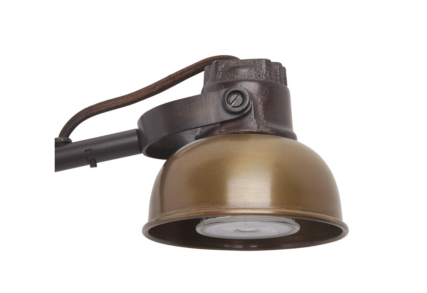 Wandlamp Mazz knikarm koperen kapje Frezoli