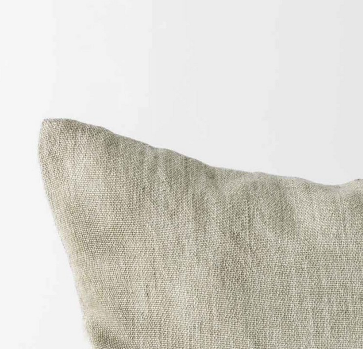 Handgemaakt Linnen kussenhoes vintage green 40 x 60