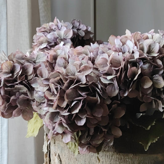 Zijde hortensia dusty purple 68 cm