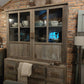 Two-door vintage gray cupboard