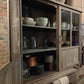 Two-door vintage gray cupboard