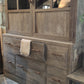 Two-door vintage gray cupboard
