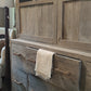 Two-door vintage gray cupboard