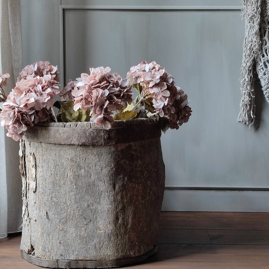 Zijde hortensia dusty roze 68 cm