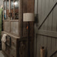 Two-door vintage gray cupboard