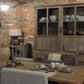 Two-door vintage gray cupboard