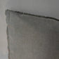 Linen cushion olive gray 60 x 60