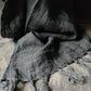 Plaid stonewashed gray linen