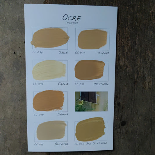 Carte Colori Color chart Ocre lime paint