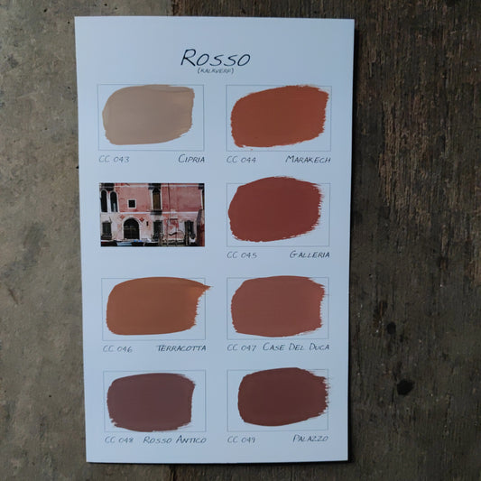 Carte Colori Color chart Rosso lime paint